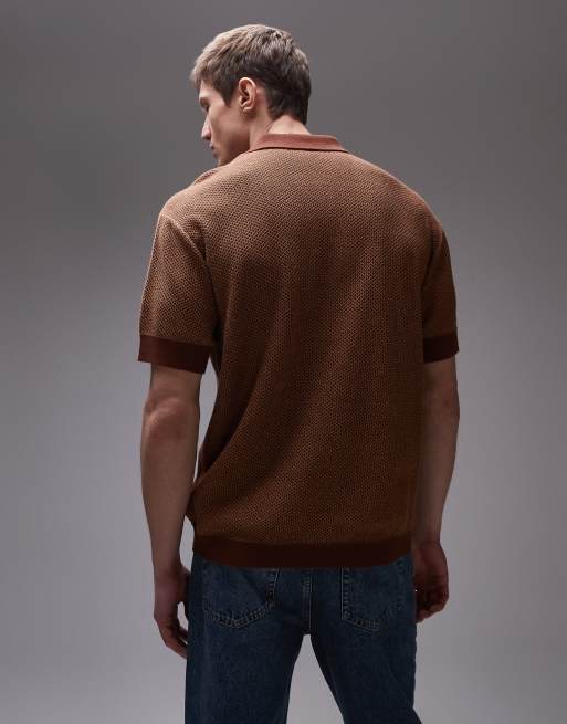 Dickies Rocky knitted polo shirt in dark tan | ASOS