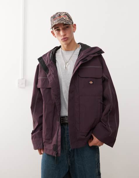 Dickies – Ronan – Fioletowa kurtka wiatrówka z kapturem - view 1