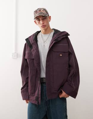 Dickies Ronan hooded windbreaker jacket in purple