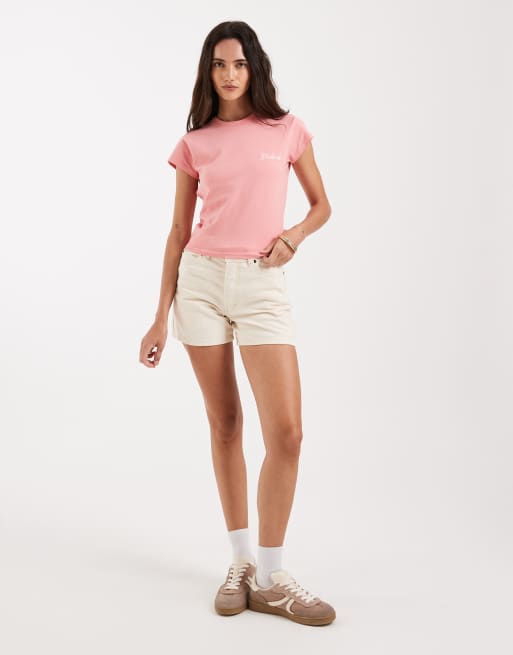 Dickies – Rosa, liten t-shirt med holkärmar, 2 av 4
