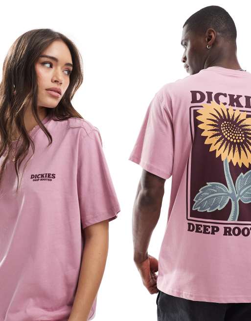 Dickies – Rosa t-shirt med solrostryck baktill – Exklusivt hos ASOS, 3 av 4