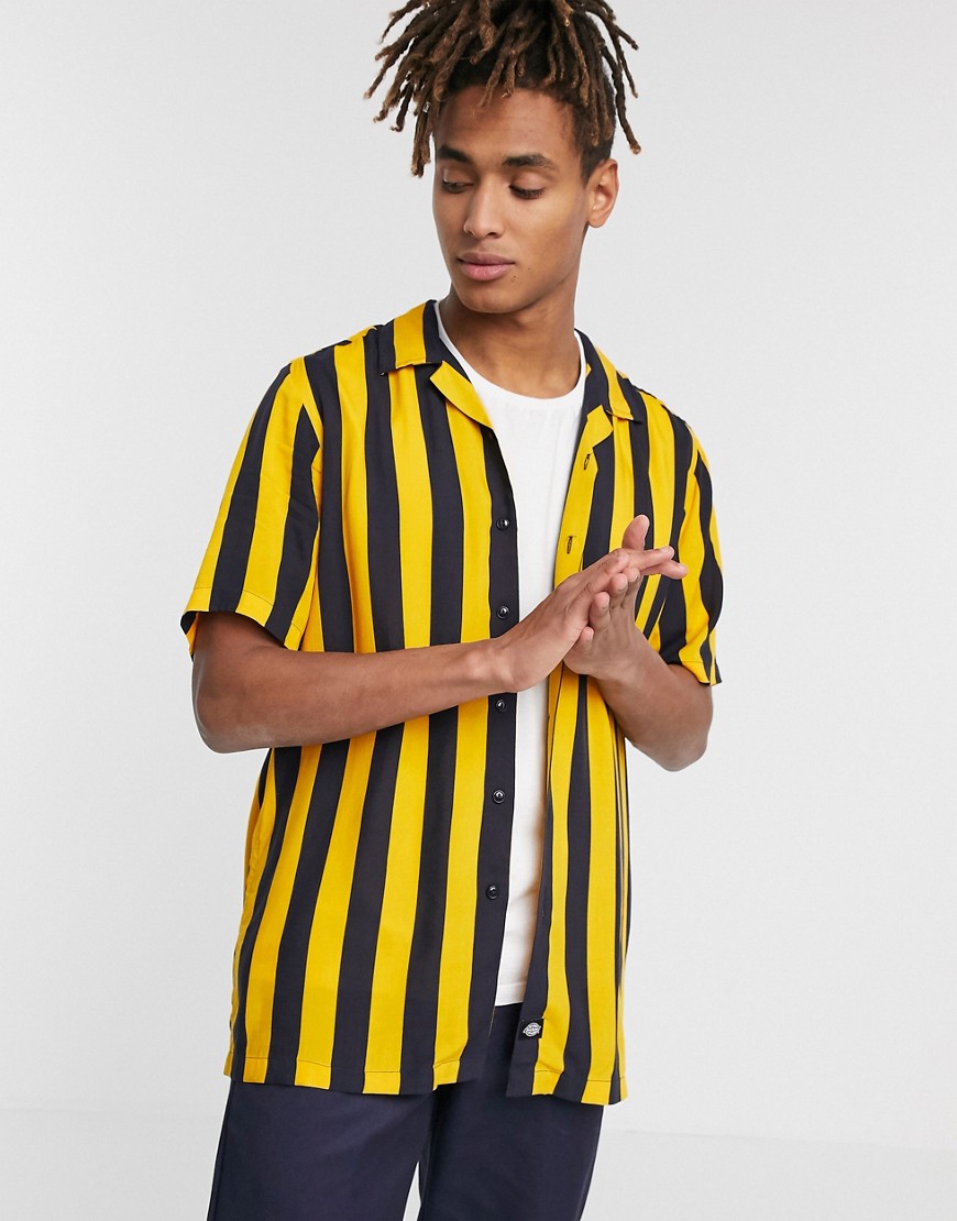 Dickies - Roslyn - Camicia a righe-Giallo