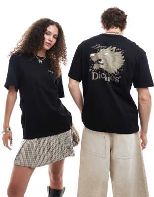 Dickies Round Up back print t-shirt in black