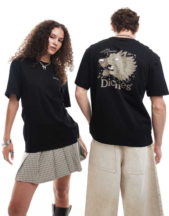 Dickies - round up back print t-shirt in black