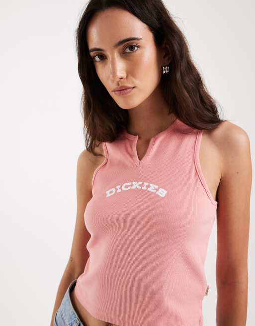 Dickies – Różowy podkoszulek z dekoltem w kształcie litery V, 3 z 4
