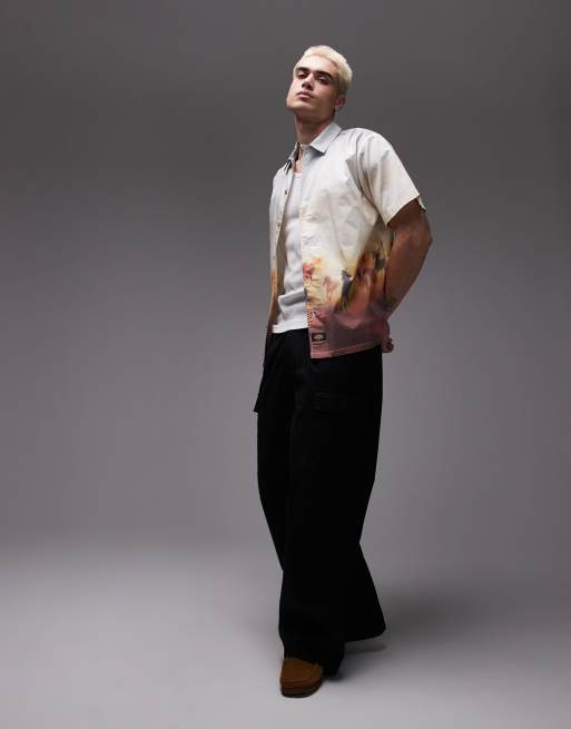 Dickies - Running Wild - Camicia color cuoio con stampa western , 3 di 4
