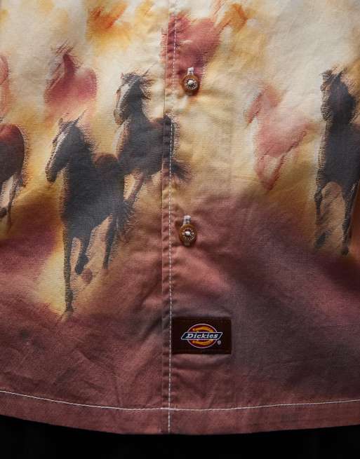 Dickies - Running Wild - Camicia color cuoio con stampa western , 4 di 4