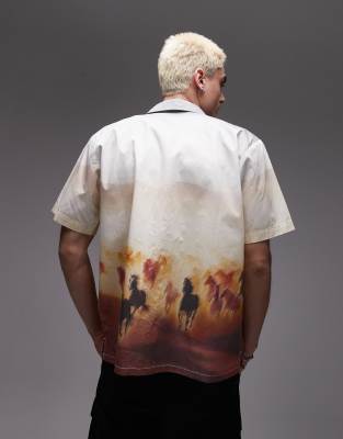 Dickies - Running Wild - Chemise à imprimé graphique style western - Fauve-Marron