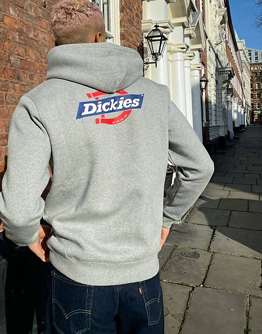 Dickies Ruston back print hoodie in grey