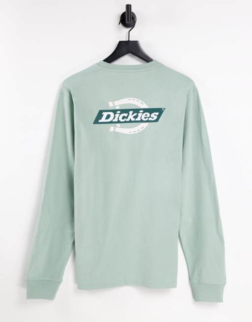 Dickies Ruston back print long sleeve t-shirt in jade green