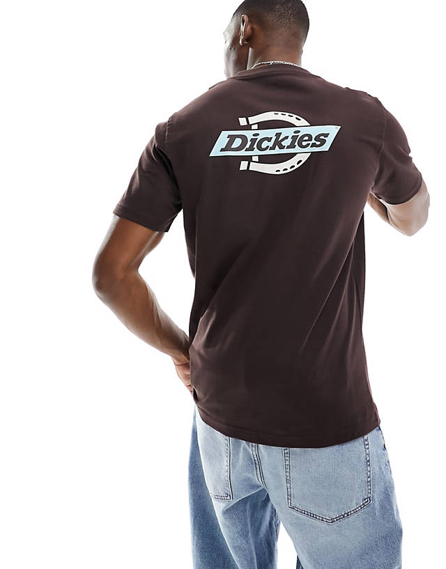 Dickies - ruston back print t-shirt in brown