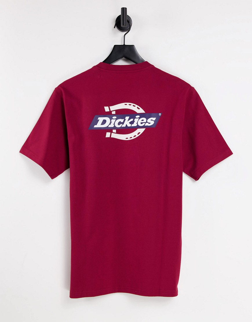 Dickies Ruston back print t-shirt in burgundy-Red