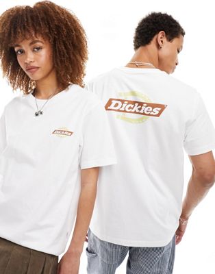 Dickies ruston back print t-shirt in white