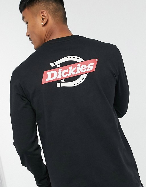 Dickies Ruston back print long sleeve t-shirt in black