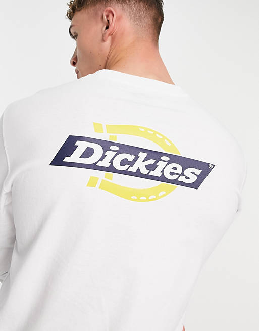 T-Shirts & Vests Dickies Ruston long sleeve t-shirt in white 