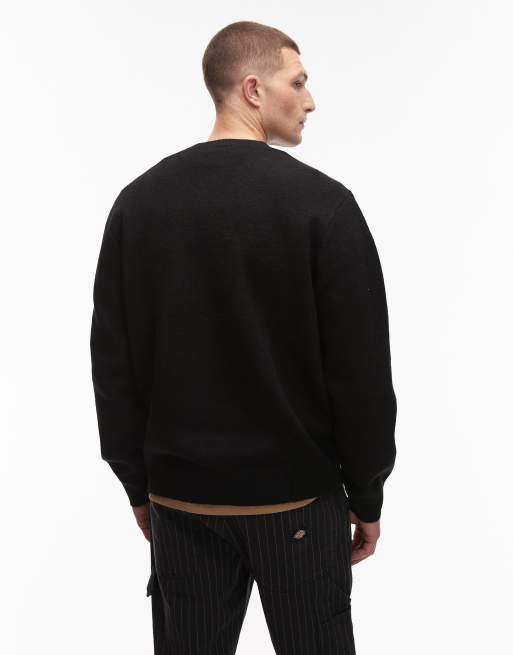 Dickies - Ruston - Pull en maille à logo cheval oversize sur le devant - Noir, 3 de 5