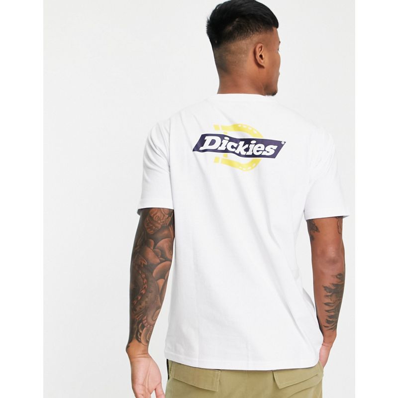 Dickies – Ruston – T-Shirt mit Rückenprint in Weiß