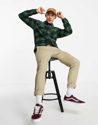 Dickies Sacramento Checked Shirt In Pine Green In Green