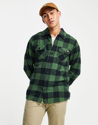 Chemises à carreaux Dickies - Sacramento - Chemise à carreaux - Vert pin