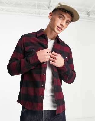 Dickies Sacramento shirt in burgundy - ASOS Price Checker