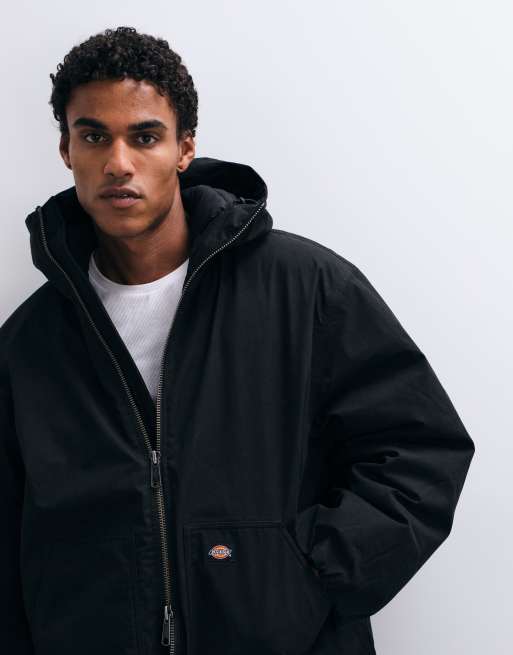 Dickies Safford hooded puffer jacket in black, 3 of 5