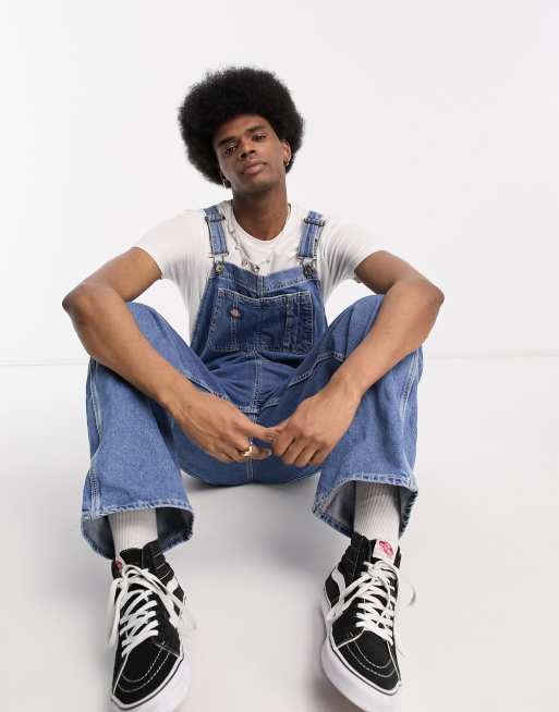 Dickies - Salopette classica in denim blu, 4 di 4