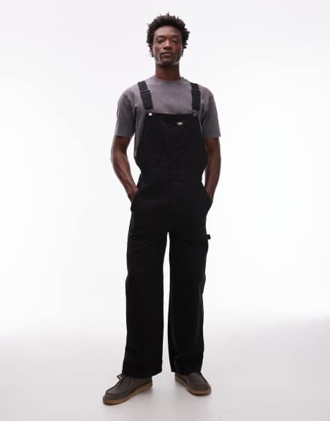 Dickies - Salopette nera in tela - view 1