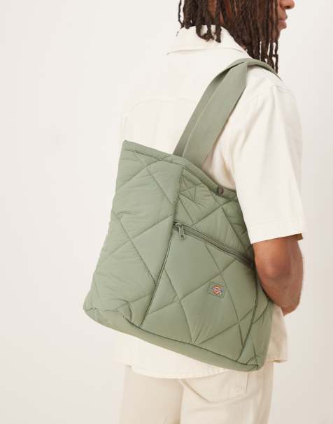 Dickies – Samburg – Pikowana jasnozielona torba typu tote - view 1