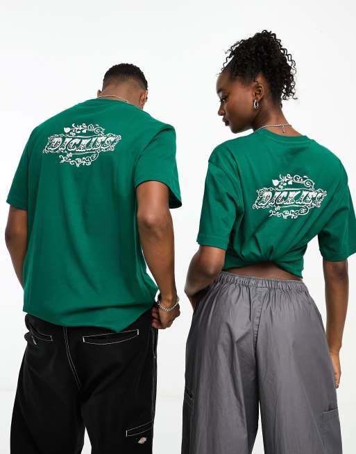 Dickies - Sandy Level - T-shirt met print op de achterkant in groen