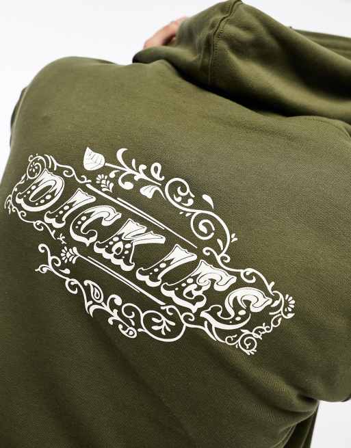 Dickies – Sandy – Zielona bluza z kapturem i nadrukiem na plecach, 2 z 4