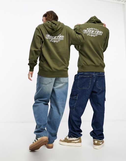 Dickies – Sandy – Zielona bluza z kapturem i nadrukiem na plecach, 4 z 4