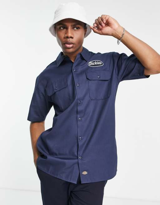 Dickies Saxman short sleeve shirt in navy