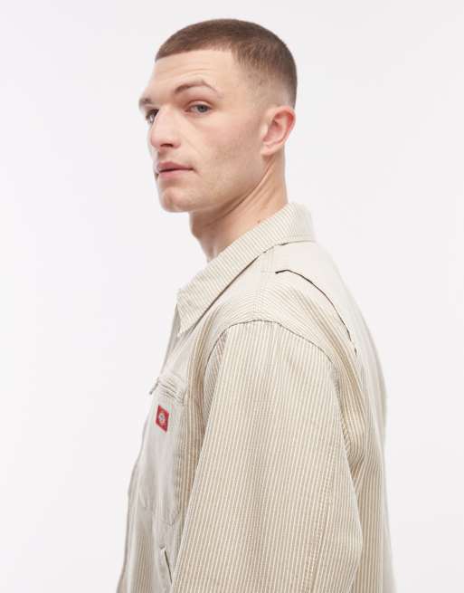 Dickies - Schildersjack met hickory-strepen in gebroken wit, 4 van 5