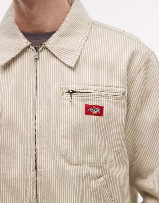 Dickies - Schildersjack met hickory-strepen in gebroken wit, 5 van 5