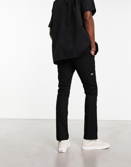 Dickies – Schmal geschnittene Work-Chinohose in Schwarz mit zweilagiger Kniepartie, 2 von 4