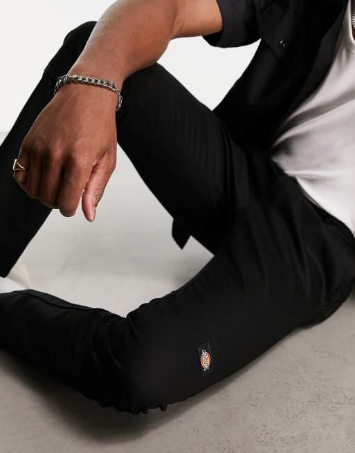 Dickies – Schmal geschnittene Work-Chinohose in Schwarz mit zweilagiger Kniepartie, 3 von 4
