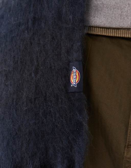 Dickies - Sciarpa oversize a quadri blu navy scuro e nero, 3 di 3