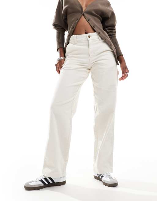 Dickies seasonal carpenter pants in off white