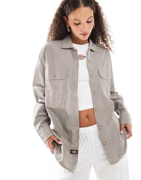 Dickies - Seasonal - Chemise à rayures hickory - Marron - view 1