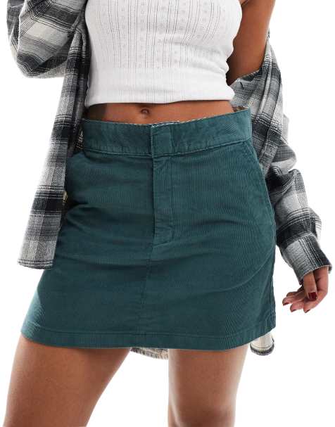 Dickies seasonal cord skirt in dark green - view 1