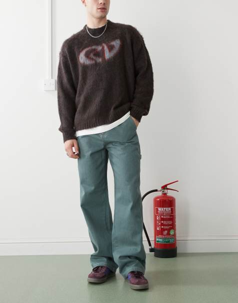 Dickies seasonal denim carpenter jeans in dark green - view 1