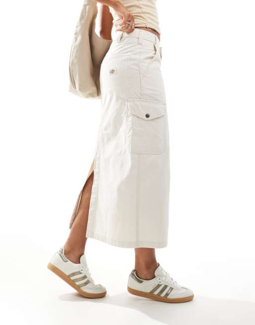 Dickies - Seasonal - Råhvid cargo-maxinederdel, 5 af 5