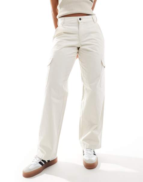 Dickies seasonal cargo trousers in off white