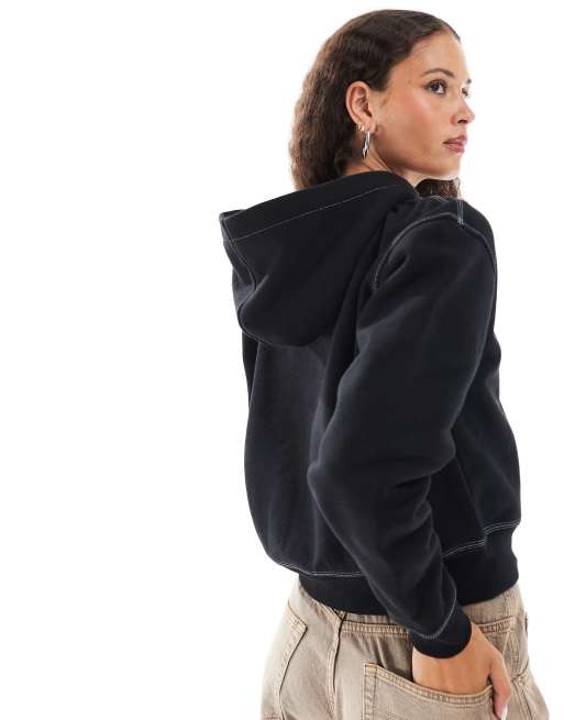 Dickies - Seasonal - Trui met capuchon en korte rits in zwart, 4 van 4