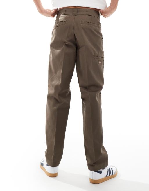 Dickies seasonal wide leg trousers in mid brown