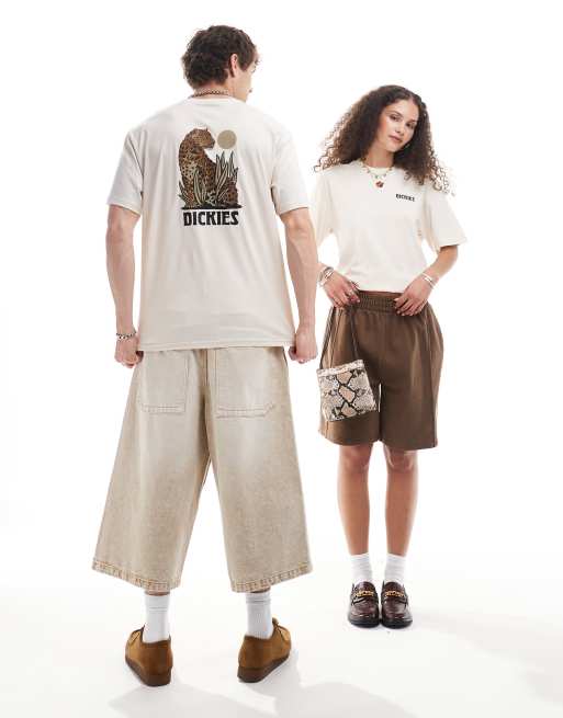 Dickies - Seeley Lake - T-shirt met print op de achterkant in gebroken wit