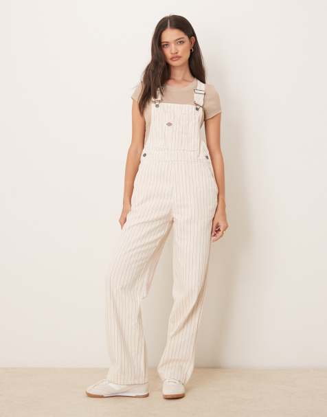 Dickies - Service - Salopette color bianco sporco a righe - view 1