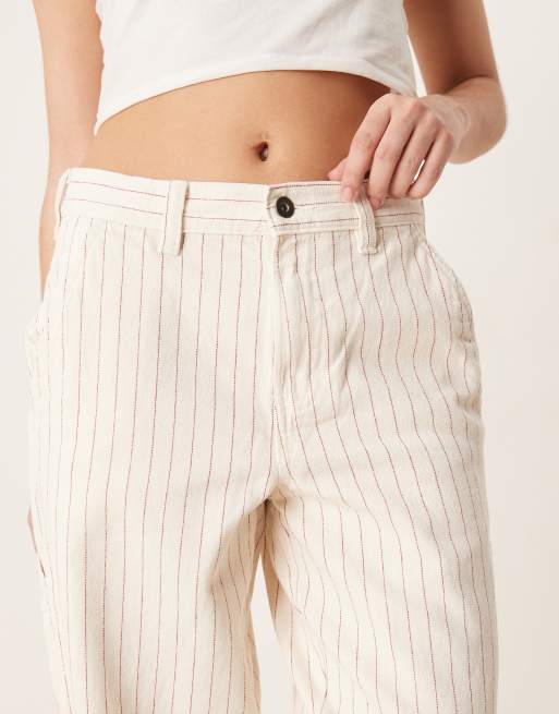 Dickies – Service – Spodnie typu carpenter w kolorze złamanej bieli w paski, 2 z 5