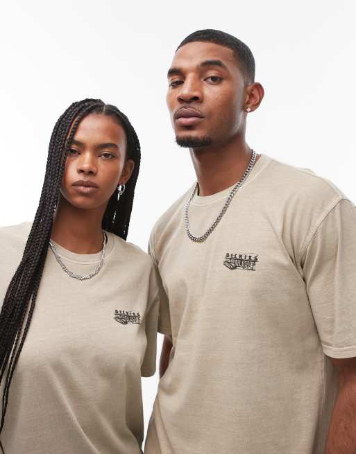 Dickies – Service Station – Jasnobrązowy T-shirt z grafiką na plecach, 2 z 4