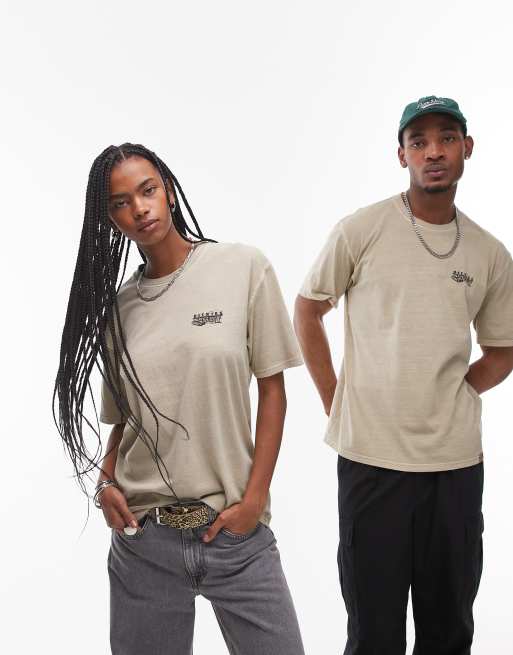 Dickies – Service Station – Jasnobrązowy T-shirt z grafiką na plecach, 4 z 4